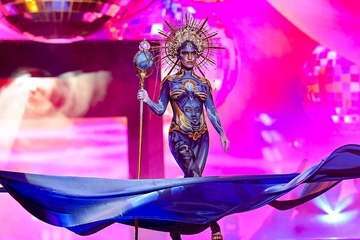 Tapicería Peñate, de Telde, se lleva el tercer premio del concurso de Maquillaje Corporal de 'Studio 54'/Lpcarnaval.